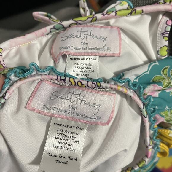 SweetHoney Toddler Girls Mallory Crop 2 Piece Swim - Picture 10 of 10